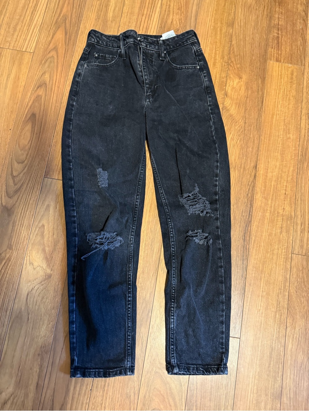 Guess High-Rise Black Distressed Jeans